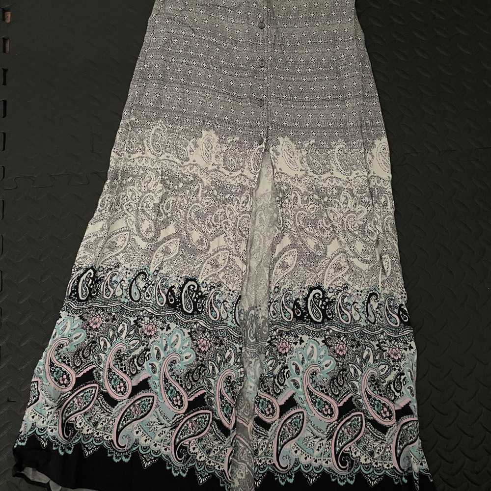 Bohemian Paisley split front skirt